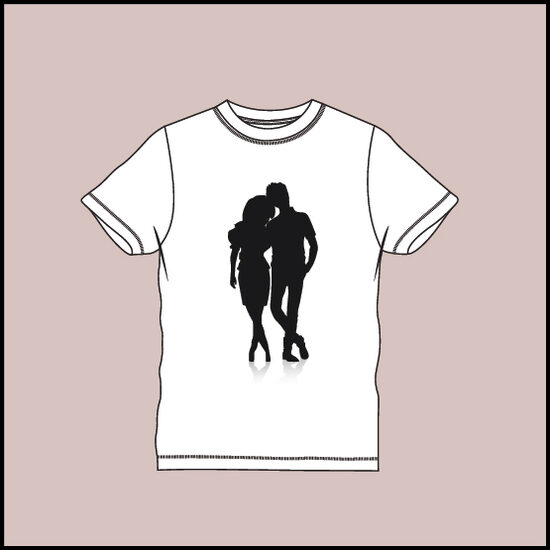 T krekli ar apdruku pārim